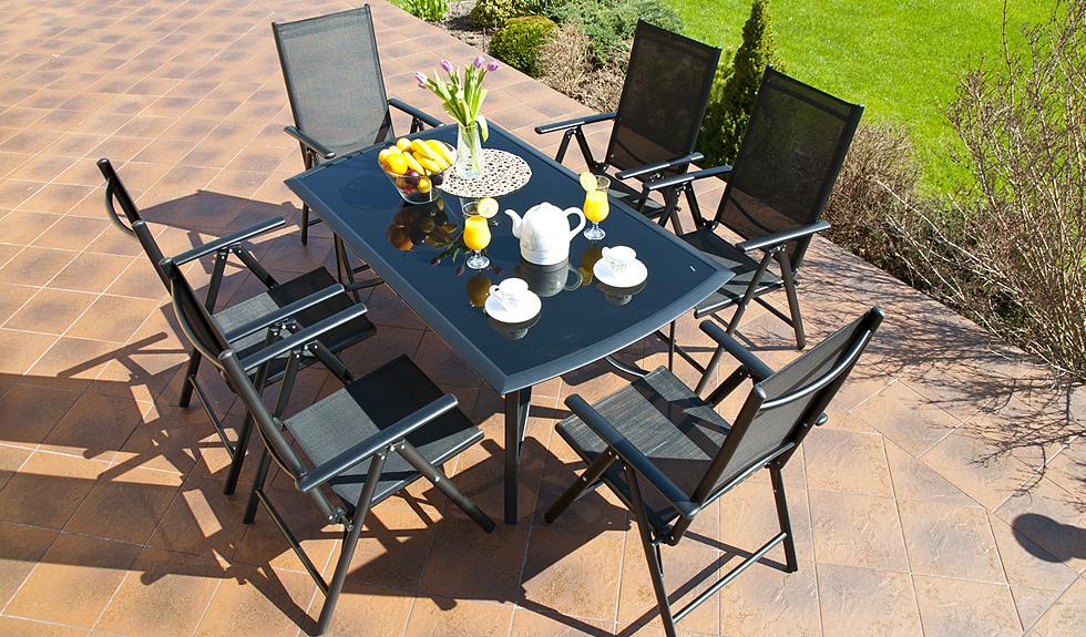 MEBLE OGRODOWE aluminiowe ZESTAW OGRODOWY verona czarny - zestaw VERONA czarny - obrazek 4