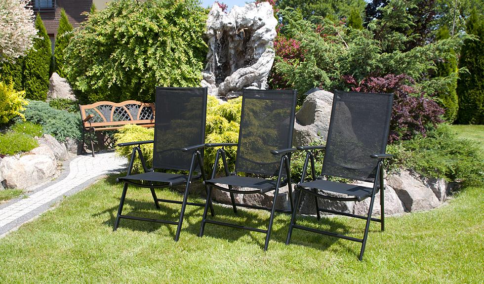 MEBLE OGRODOWE aluminiowe ZESTAW OGRODOWY verona czarny - zestaw VERONA czarny - obrazek 8