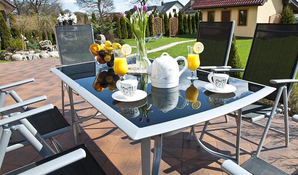 MEBLE OGRODOWE aluminiowe ZESTAW OGRODOWY verona srebrno-czarny - zestaw VERONA srebrno-czarny - obrazek 2