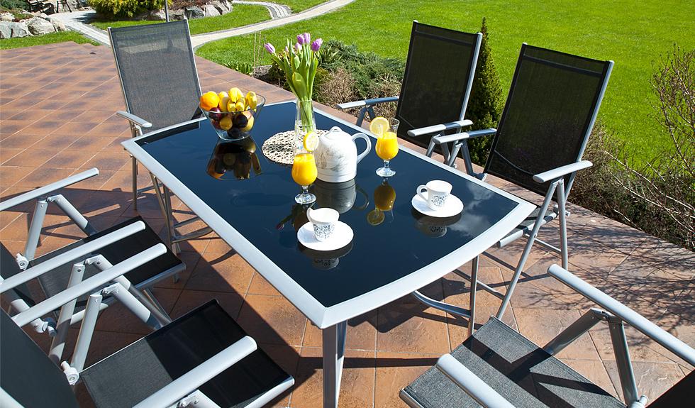 MEBLE OGRODOWE aluminiowe ZESTAW OGRODOWY verona srebrno-czarny - zestaw VERONA srebrno-czarny - obrazek 4