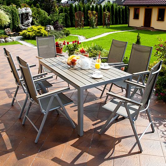 MEBLE OGRODOWE aluminiowe ZESTAW OGRODOWY modena srebrny - zestaw MODENA - obrazek 6