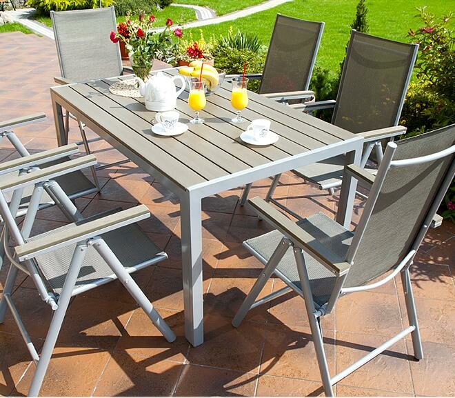 MEBLE OGRODOWE aluminiowe ZESTAW OGRODOWY modena srebrny - zestaw MODENA