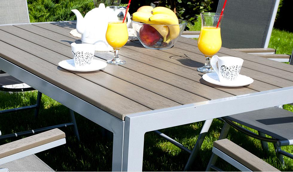 MEBLE OGRODOWE aluminiowe ZESTAW OGRODOWY modena srebrny - zestaw MODENA - obrazek 14