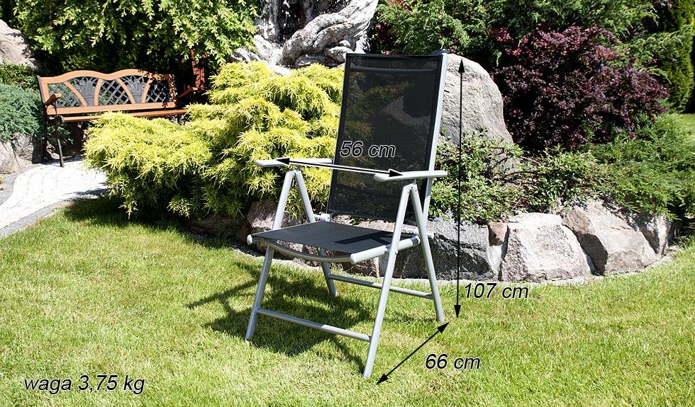 KRZESŁO aluminiowe Verona czarne - krzesło VERONA czarne - obrazek 5