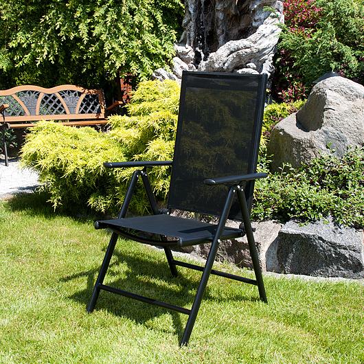 KRZESŁO aluminiowe Verona czarne - krzesło VERONA czarne