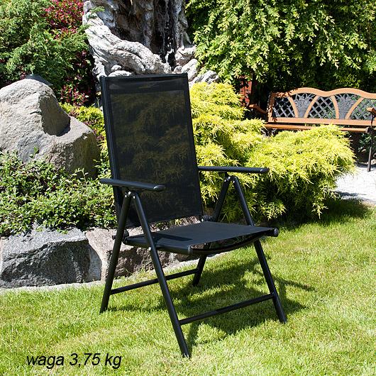 KRZESŁO aluminiowe Verona czarne - krzesło VERONA czarne - obrazek 9