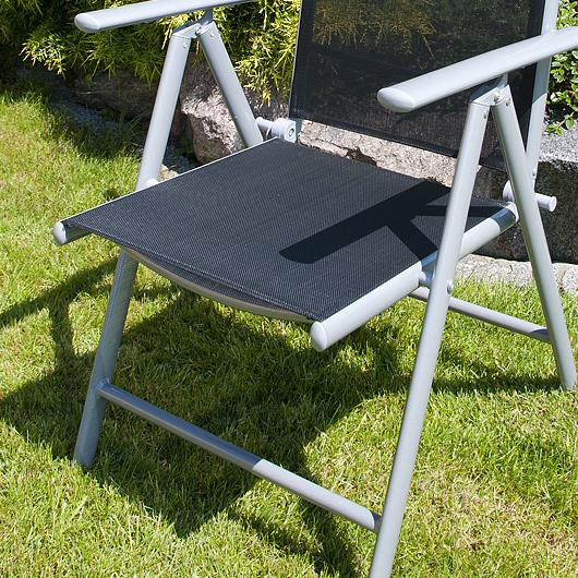 KRZESŁO aluminiowe Verona srebrno-czarne - krzesło VERONA srebrno-czarne - obrazek 6