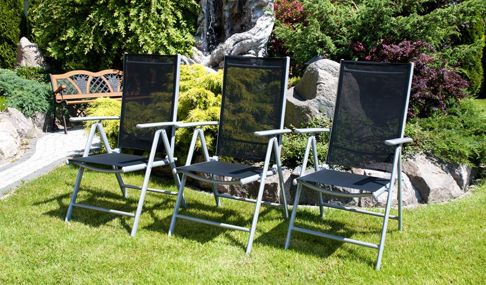 KRZESŁO aluminiowe Verona srebrno-czarne - krzesło VERONA srebrno-czarne - obrazek 7