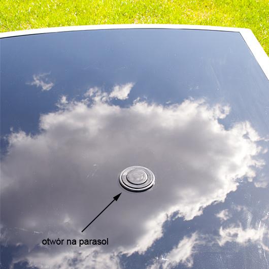 Stół aluminiowy Verona srebrno-czarny - stół VERONA srebrno-czarne - obrazek 5