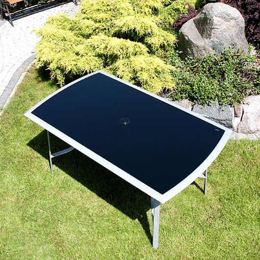 Stół aluminiowy Verona srebrno-czarny - stół VERONA srebrno-czarne - obrazek 6