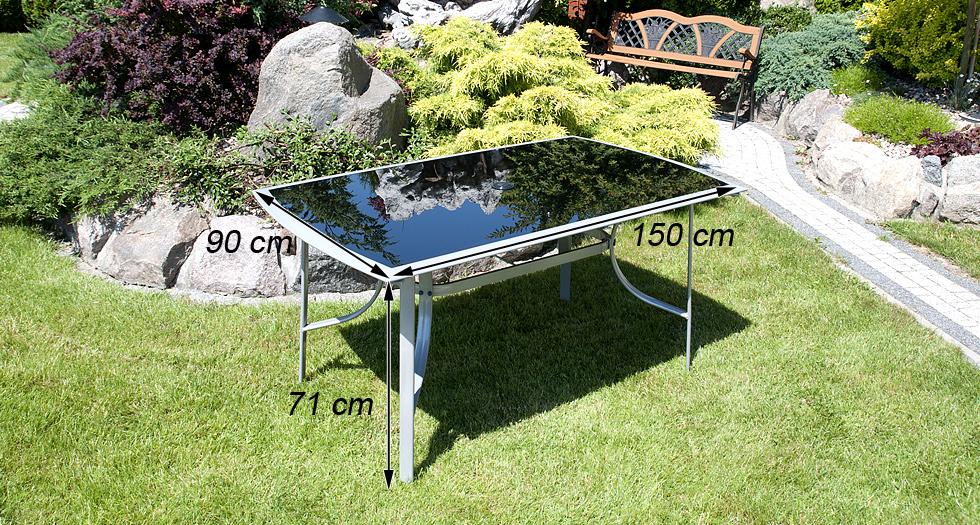 Stół aluminiowy Verona czarny - stół VERONA czarny - obrazek 3