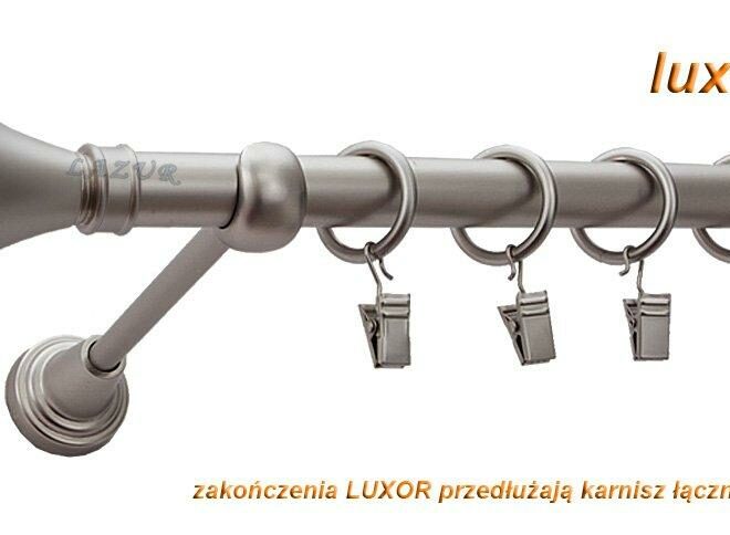 Alternative view of Karnisz LUXOR Satyna Nikiel, Pojedynczy 19 rura gładka - 340 cm