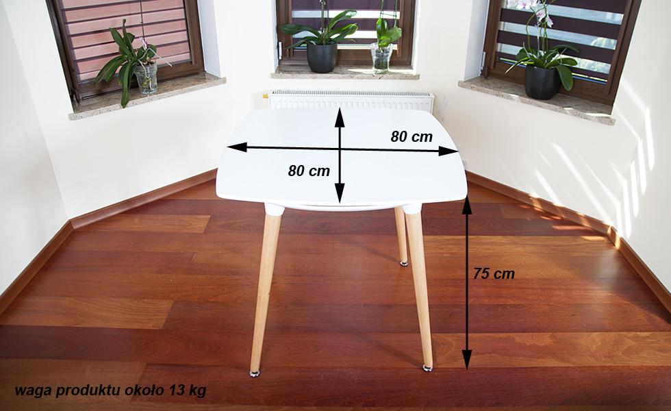 STÓŁ NOWOCZESNE kolekcja MEDIOLAN KWADRATOWY kolor BIAŁY - Stół MEDIOLAN biały KWADRATOWY - obrazek 8