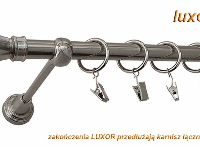 Alternative view of Karnisz LUXOR Stal Nierdzewna, Pojedynczy 19 rura gładka - 180 cm