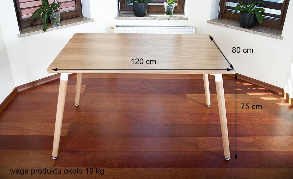 STÓŁ NOWOCZESNE kolekcja MEDIOLAN PROSTOKĄTNY kolor BUKOWY - Stół MEDIOLAN bukowy PROSTOKĄTNY - obrazek 3