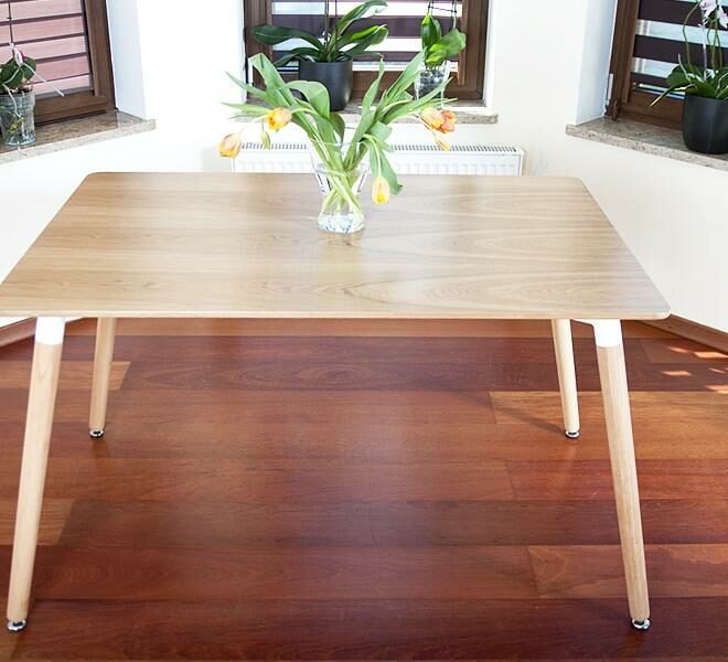 STÓŁ NOWOCZESNE kolekcja MEDIOLAN PROSTOKĄTNY kolor BUKOWY - Stół MEDIOLAN bukowy PROSTOKĄTNY