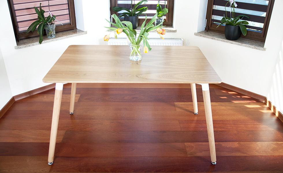 STÓŁ NOWOCZESNE kolekcja MEDIOLAN PROSTOKĄTNY kolor BUKOWY - Stół MEDIOLAN bukowy PROSTOKĄTNY