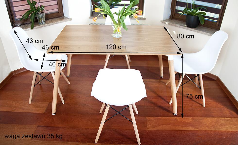NOWOCZESNY ZESTAW STÓŁ + 4 KRZESŁA MEDIOLAN PROSTOKĄTNY BUKOWY - zestaw MEDIOLAN bukowy PROSTOKĄTNY - obrazek 11