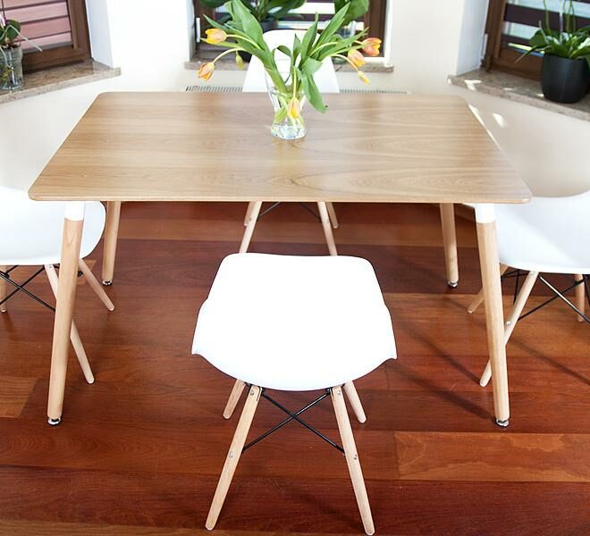 Alternative view of ZESTAW STÓŁ + 4 KRZESŁA MEDIOLAN PROSTOKĄTNY BUKOWY - zestaw MEDIOLAN bukowy PROSTOKĄTNY