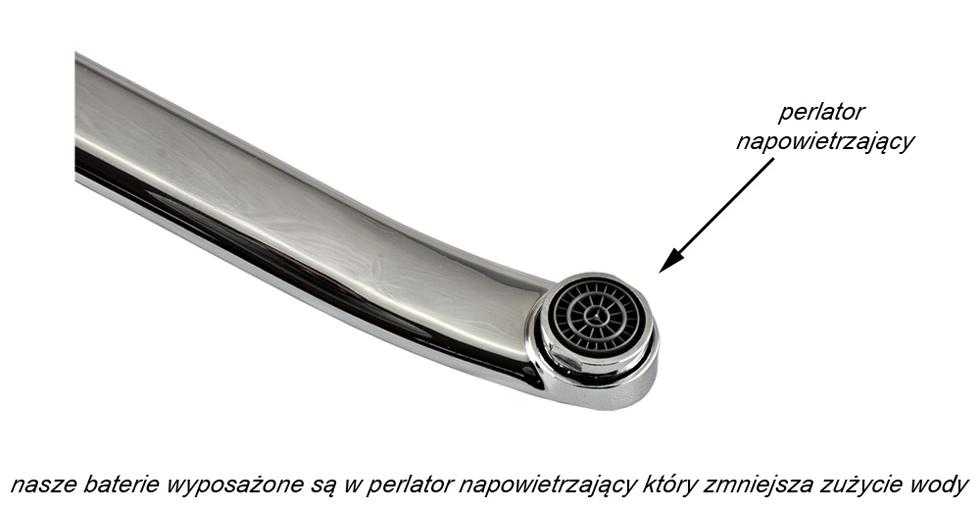 Bateria kuchenna stojąca metalowa LUNA kolor chrom - bateria LUNA - obrazek 2