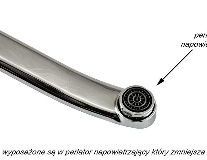 Alternative view of Bateria kuchenna stojąca metalowa PIENA kolor chrom - bateria PIENA