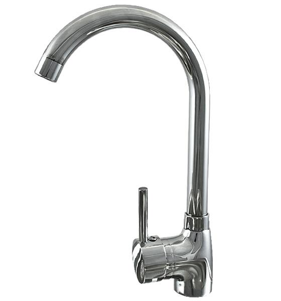 Bateria kuchenna stojąca metalowa LUNA kolor chrom - bateria LUNA