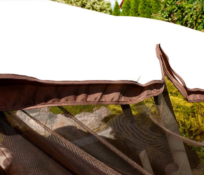 HUŚTAWKA OGRODOWA 4-osobowa BLANCA z moskitierą BRĄZOWA - Huśtawka BLANCA Brązowa - obrazek 10