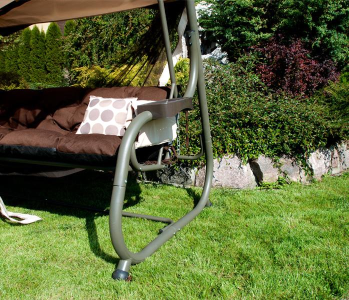 HUŚTAWKA OGRODOWA 4-osobowa BLANCA z moskitierą BRĄZOWA - Huśtawka BLANCA Brązowa - obrazek 13