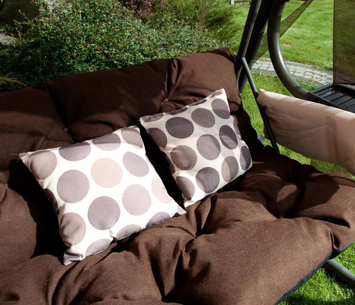 HUŚTAWKA OGRODOWA 4-osobowa BLANCA z moskitierą BRĄZOWA - Huśtawka BLANCA Brązowa - obrazek 15