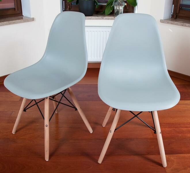 KRZESŁO SZARE NOWOCZESNE kolekcja MEDIOLAN do kuchni i jadalni - Krzesło MEDIOLAN szare