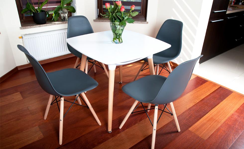 KRZESŁO GRAFITOWE NOWOCZESNE kolekcja MEDIOLAN do kuchni i jadalni - Krzesło MEDIOLAN grafitowe - obrazek 7