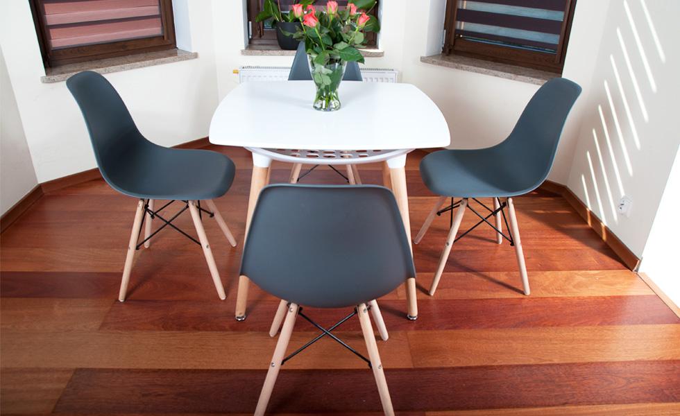 KRZESŁO GRAFITOWE NOWOCZESNE kolekcja MEDIOLAN do kuchni i jadalni - Krzesło MEDIOLAN grafitowe - obrazek 8