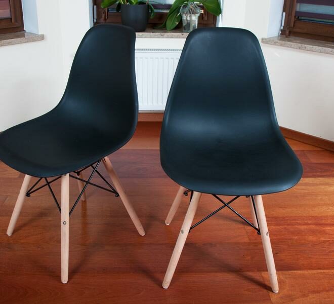 KRZESŁO CZARNE NOWOCZESNE kolekcja MEDIOLAN do kuchni i jadalni - Krzesło MEDIOLAN czarne