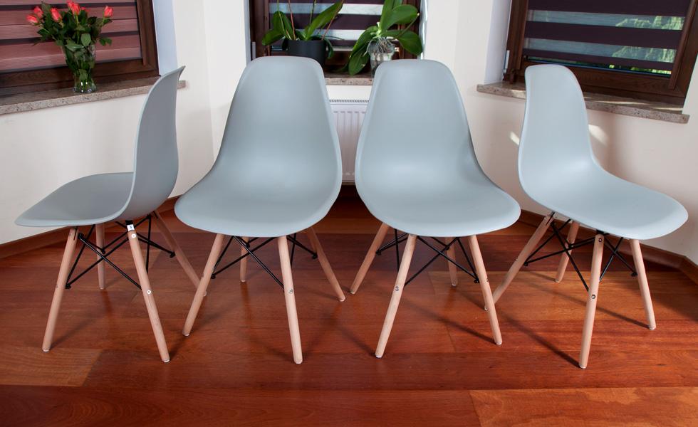 NOWOCZESNY ZESTAW STÓŁ + 4 KRZESŁA kolekcja MEDIOLAN KWADRATOWY SZARY - zestaw MEDIOLAN szary KWADRATOWY stół + 4 krzesła - obrazek 7