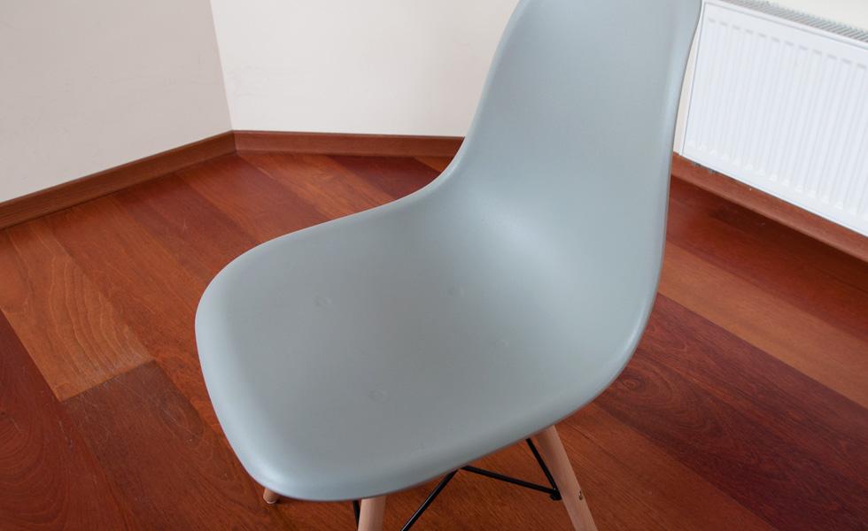 NOWOCZESNY ZESTAW STÓŁ OKRĄGŁY FI 100 BIAŁY + 4 KRZESŁA SZARE - Zestaw MEDIOLAN biało-szary OKRĄGŁY 100 - obrazek 12