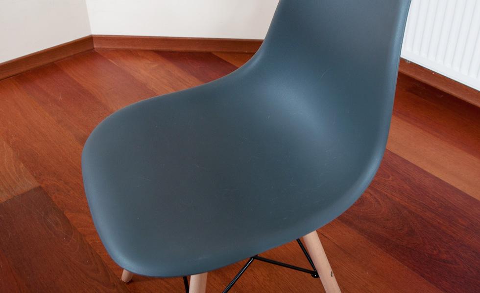 NOWOCZESNY ZESTAW STÓŁ OKRĄGŁY FI 100 BIAŁY + 4 KRZESŁA GRAFITOWE - Zestaw MEDIOLAN biało-grafitowe OKRĄGŁY 100 - obrazek 9