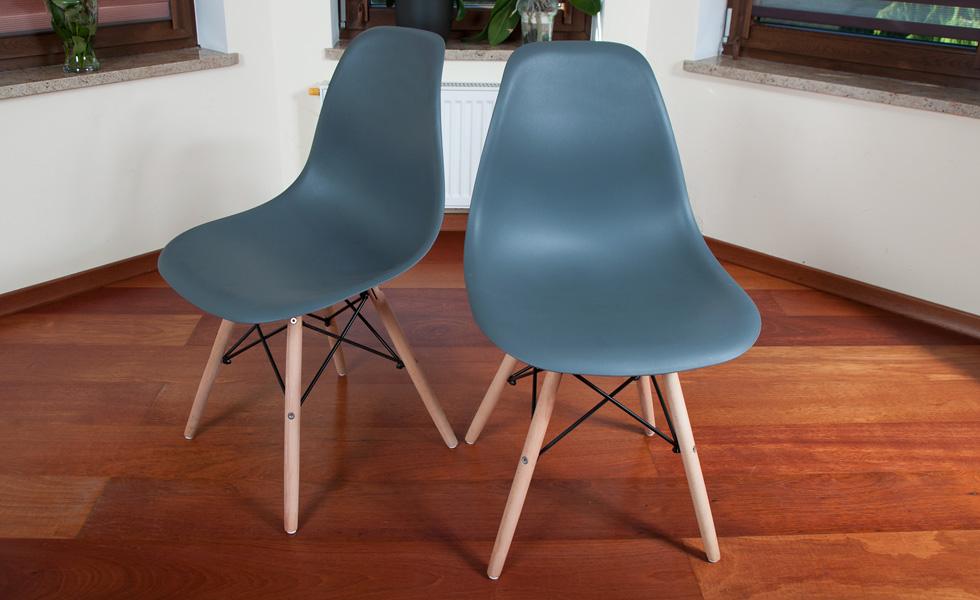 NOWOCZESNY ZESTAW STÓŁ OKRĄGŁY FI 100 BIAŁY + 4 KRZESŁA GRAFITOWE - Zestaw MEDIOLAN biało-grafitowe OKRĄGŁY 100 - obrazek 11