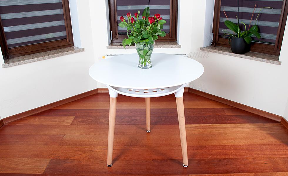 NOWOCZESNY ZESTAW STÓŁ OKRĄGŁY FI 80 BIAŁY + 4 KRZESŁA - Zestaw MEDIOLAN BIAŁY OKRĄGŁY 80 - obrazek 11