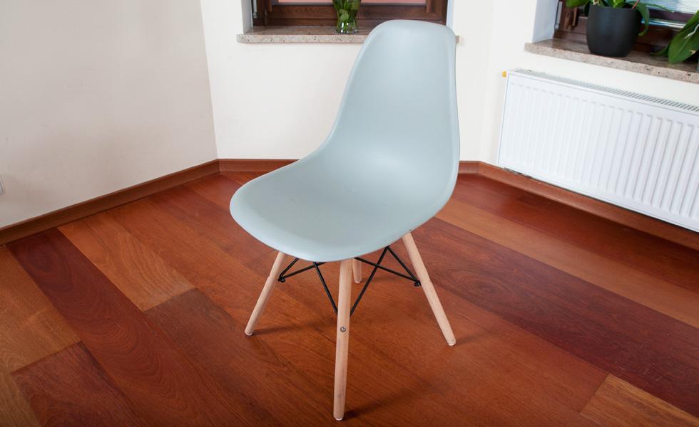 NOWOCZESNY ZESTAW STÓŁ OKRĄGŁY FI 80 DREWNOPODOBNY + 4 KRZESŁA SZARE - Zestaw MEDIOLAN DREWNOPODOBNY-SZARY OKRĄGŁY 80 - obrazek 10