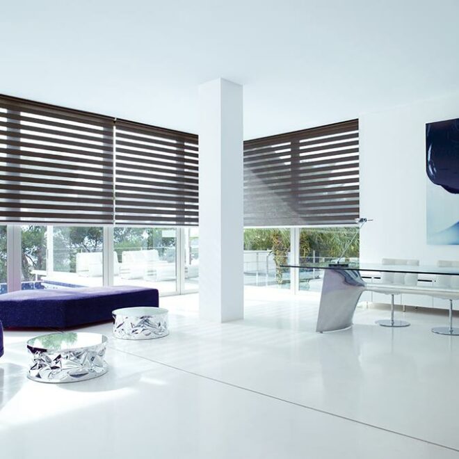 Alternative view of Roleta wolnowisząca Dzień i Noc kolor Cappucino - szer. 120 cm x 230 cm