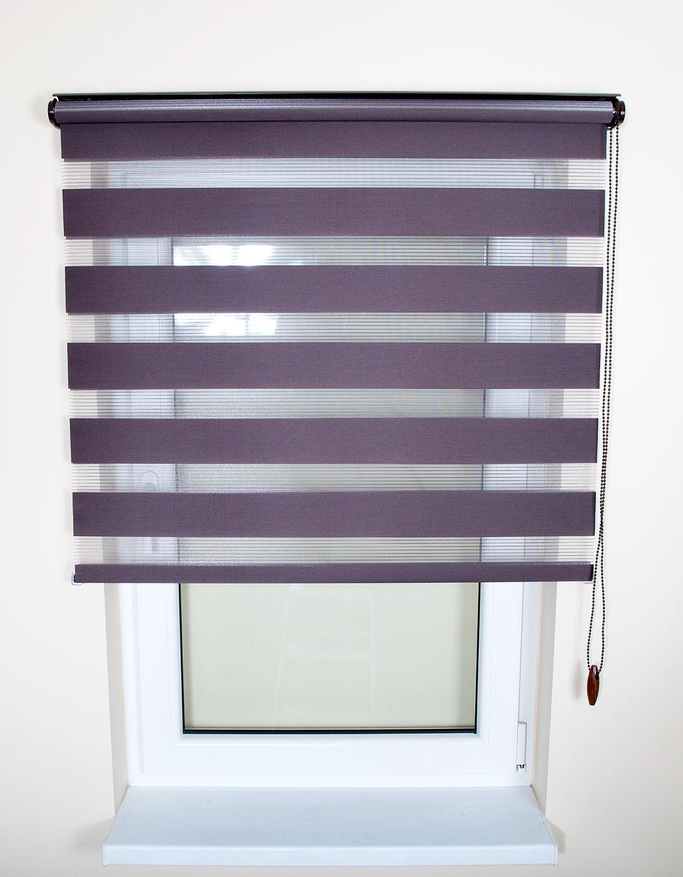 Roleta wolnowisząca Dzień i Noc kolor POPIELATY - szer. 220 cm x 230 cm - obrazek 6