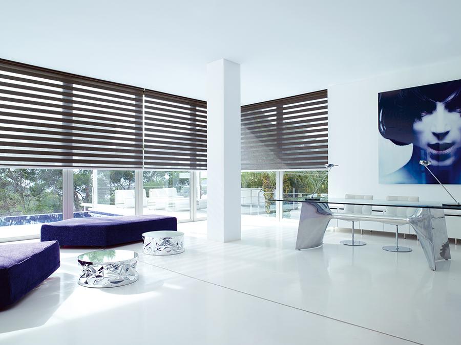 Roleta wolnowisząca Dzień i Noc kolor SZARA POŚWIATA - szer. 240 cm x 180 cm - obrazek 2