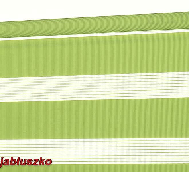 Roleta wolnowisząca Dzień i Noc kolor ZIELONE JABŁUSZKO - szer. 240 cm x 230 cm