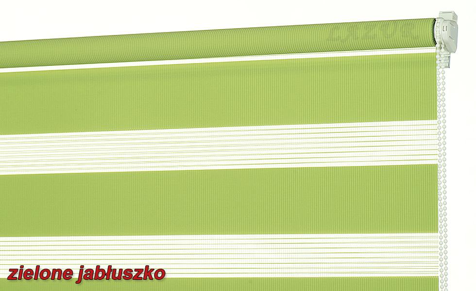 Roleta wolnowisząca Dzień i Noc kolor ZIELONE JABŁUSZKO - szer. 230 cm x 230 cm