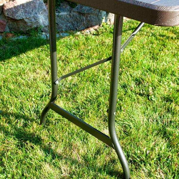 STÓŁ CATERINGOWY OGRODOWY SKŁADANY dł. 180 cm o wzorze DESKI BRĄZOWY - stół składany dł. 180 cm brąz deska - obrazek 9