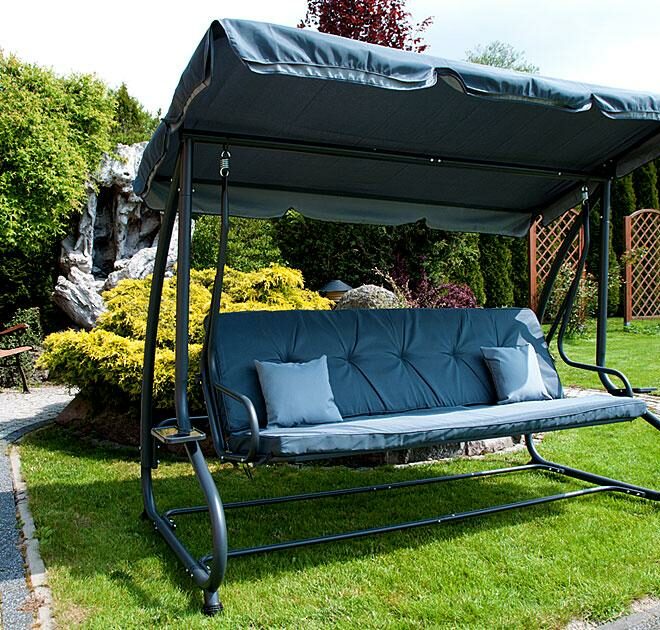 HUŚTAWKA OGRODOWA 4-osobowa GRACJA Szara - Huśtawka GRACJA Szara