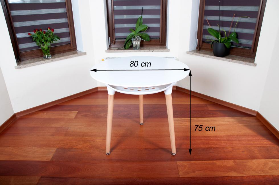 STÓŁ NOWOCZESNE kolekcja MEDIOLAN OKRĄGŁY 80 cm kolor BIAŁY - Stół MEDIOLAN biały OKRĄGŁY 80 cm - obrazek 6