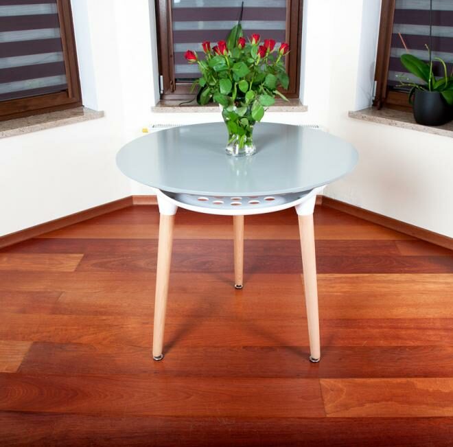 STÓŁ NOWOCZESNE kolekcja MEDIOLAN OKRĄGŁY 80 cm kolor SZARY - Stół MEDIOLAN szary OKRĄGŁY 80 cm