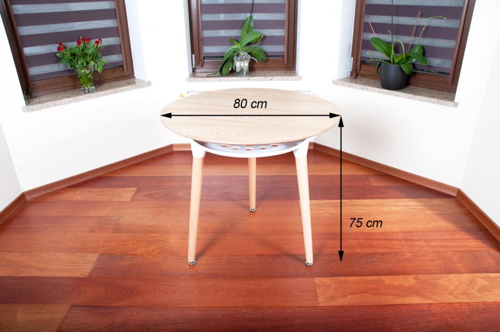STÓŁ NOWOCZESNE kolekcja MEDIOLAN OKRĄGŁY 80 cm kolor DREWNOPODOBNY - Stół MEDIOLAN drewnopodobny OKRĄGŁY 80 cm - obrazek 9