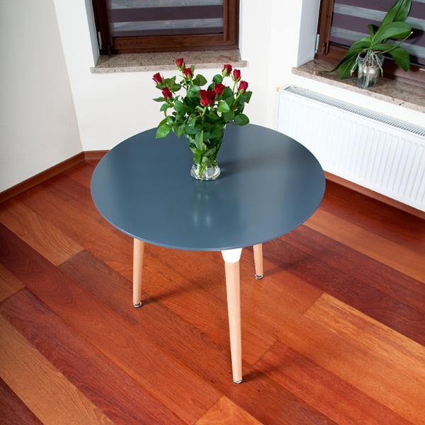 STÓŁ NOWOCZESNE kolekcja MEDIOLAN OKRĄGŁY 80 cm kolor GRAFITOWY - Stół MEDIOLAN grafit OKRĄGŁY 80 cm - obrazek 5